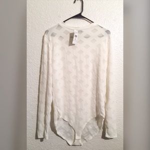 Diamond Mesh Insert Bodysuit